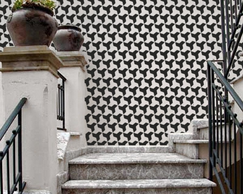 Large Wall STENCIL - Moroccan Tile Pattern no. 1 - REUSABLE, Easy Wall Decor, DIY Home