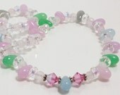 Pastel Jade and Crystal Necklace