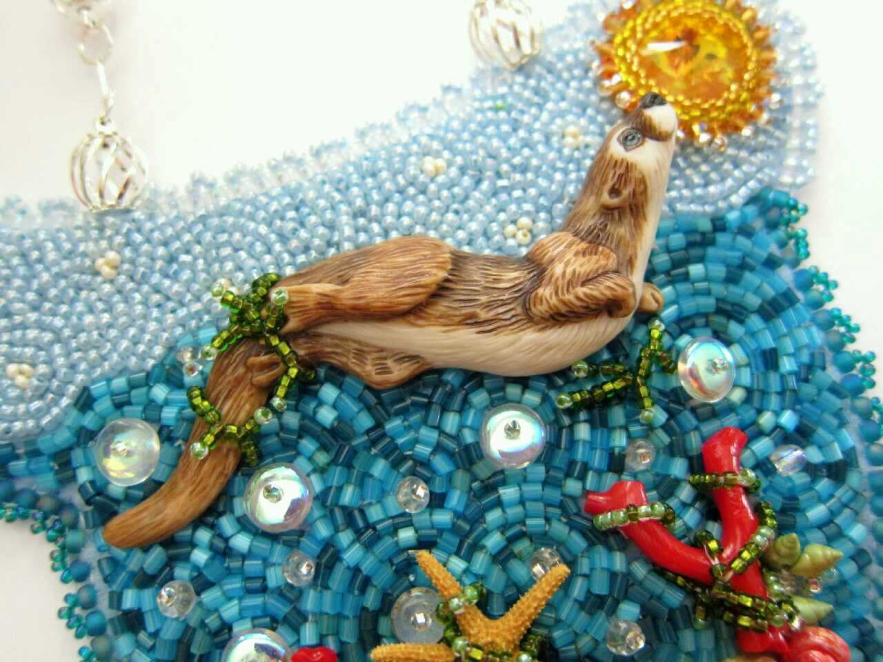 SALE Otter Days of Summer Beaded Wall Decoration