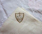 Damask Linen Napkins -Set of  Vintage Unused Irish Linen - Roses & Flowers