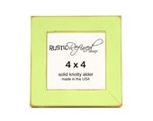 4x4 picture frame with one inch border - honeydew