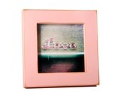 4x4 picture frame with one inch border - pink - instagram frame