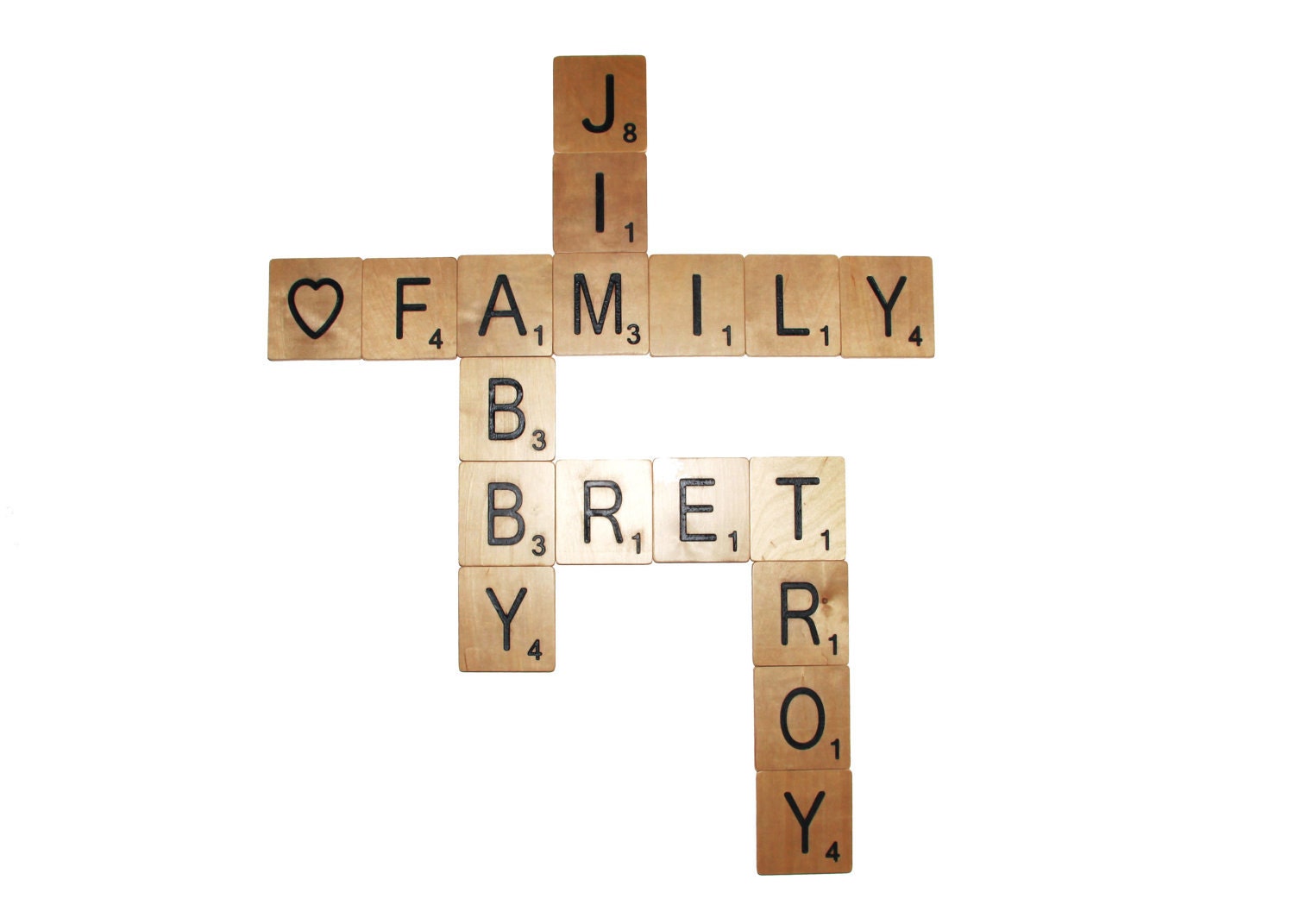 Large Scrabble Letter Tiles - Wall Art