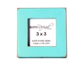 3x3 picture frame with one inch border - turquoise