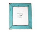 8x10 picture frame with 2" border width - Turquoise