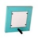 4x4 square picture frame with 1.5" width border - Turquoise