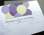 Congratulations Balloons: Single Card