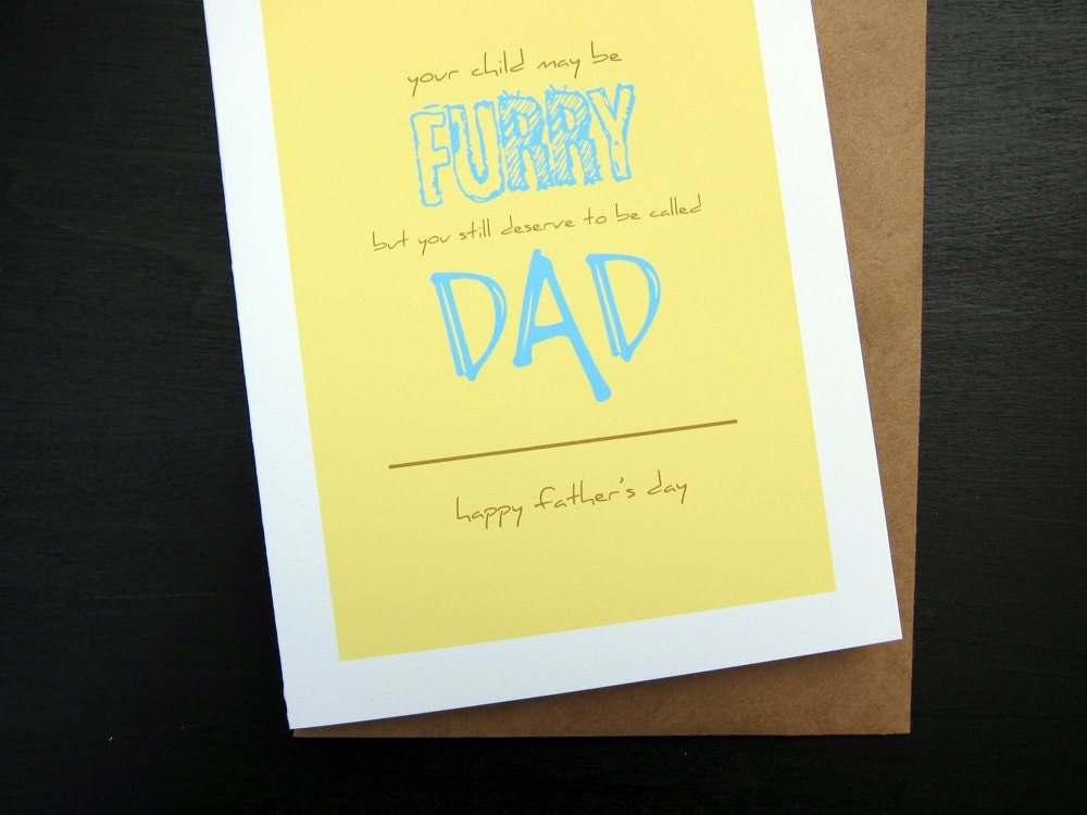 Furry Child - Dad: Single Card