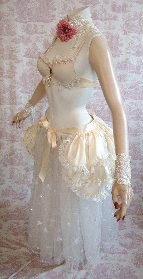 SERENE Taffeta BURLESQUE Bustle Skirt STEAMPUNK