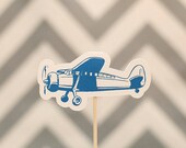 Vintage Airplane Cupcake Topper