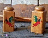 Vintage Rooster Salt and Pepper Shakers BBQ Grilling 1950s