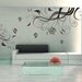 plants wall decal- vinyl wall sticker art deco floral butterfly