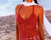 Summer open top, cover up pattern only in PDF files, backless .