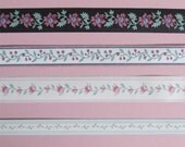 Dolls house miniature wallpaper border, choice of designs.