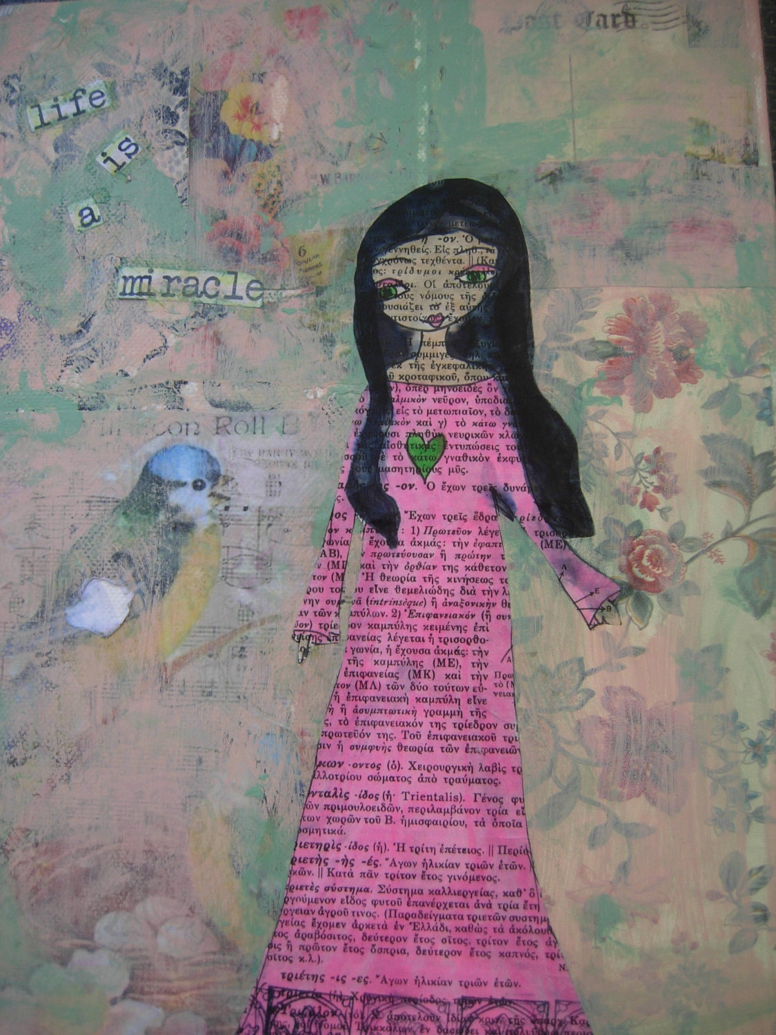 Life is a Miracle - Mixed media painting on canvas