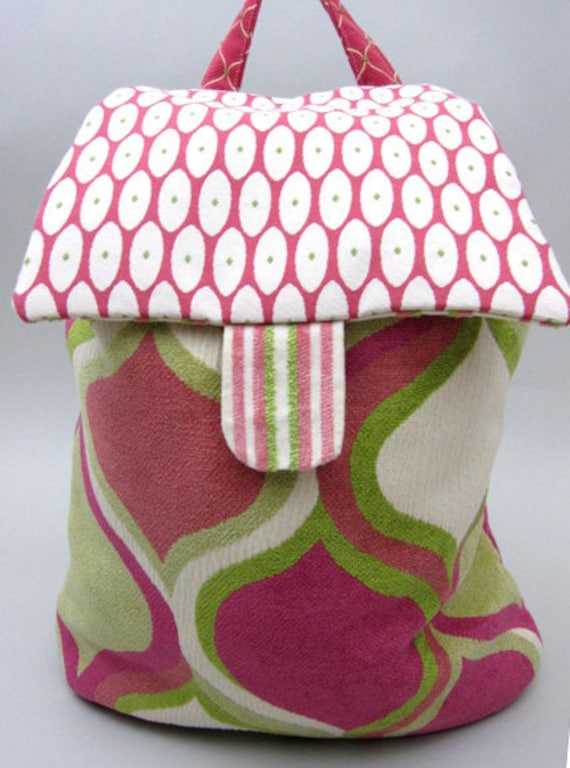 Pink and Green Backpack