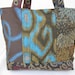 Blue and Brown Handbag Tote Bag