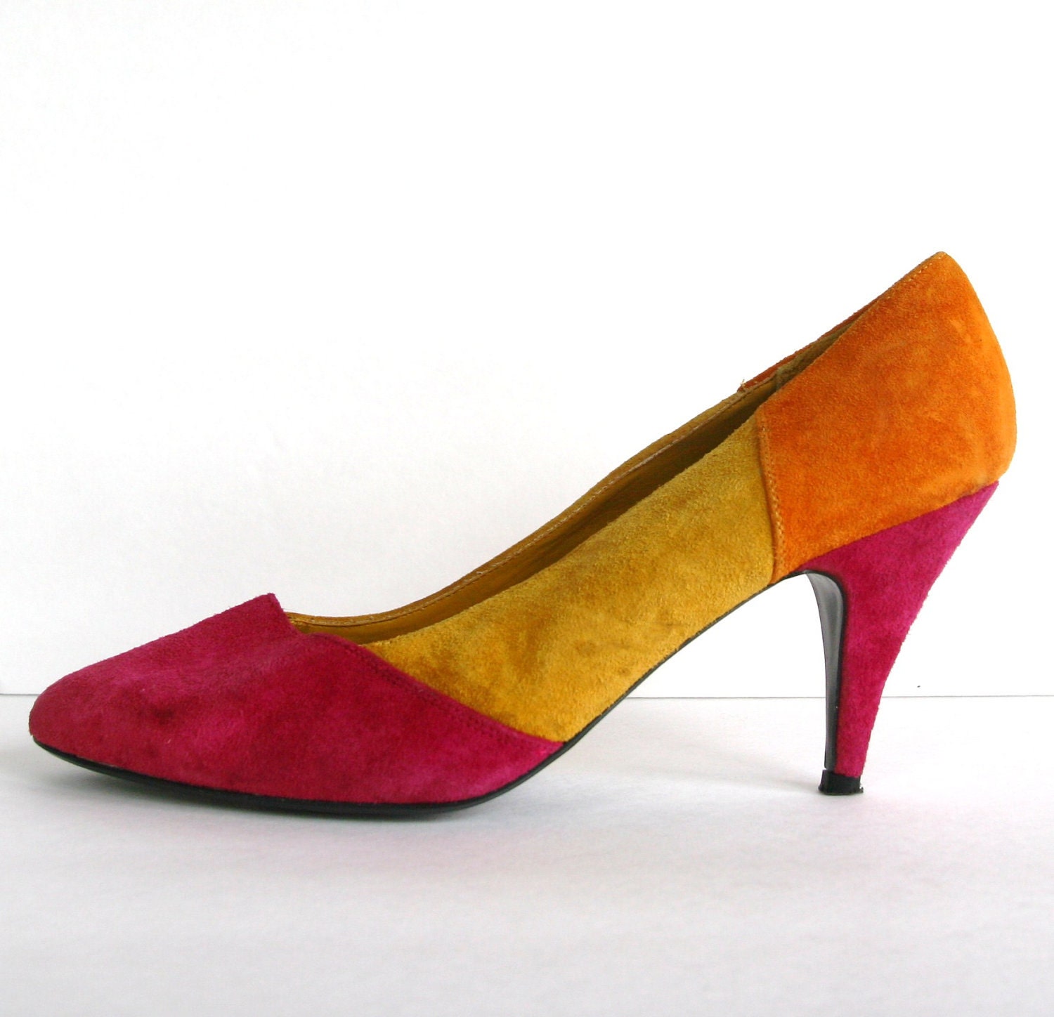 color block vintage shoes