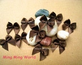 60 PCS Handmake Chocolate Brown Butterfly Knot  for Altered Coutme ,Accessories, Corsage,Gift Installation.
