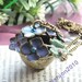 Pretty retro copper 3d flowerpot flowers with 2 ladybug pendant necklace vintage style