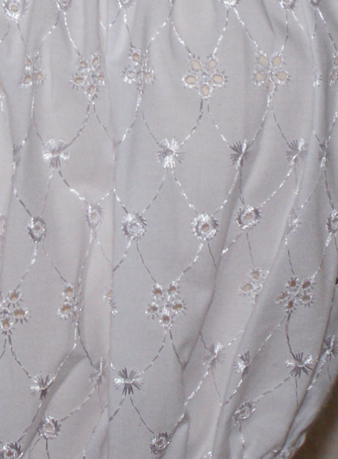 Vintage 50s inspired cropped gypsy top white broderie anglais lace S by OuterLimitz
