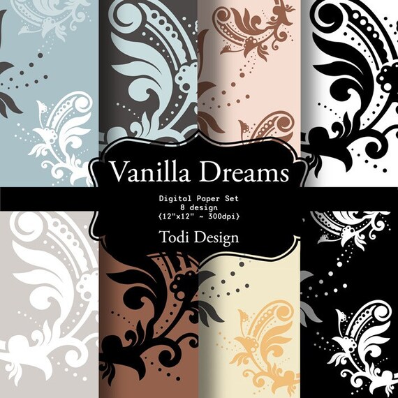 Vanilla Dreams Digital Paper Set Il_570xn