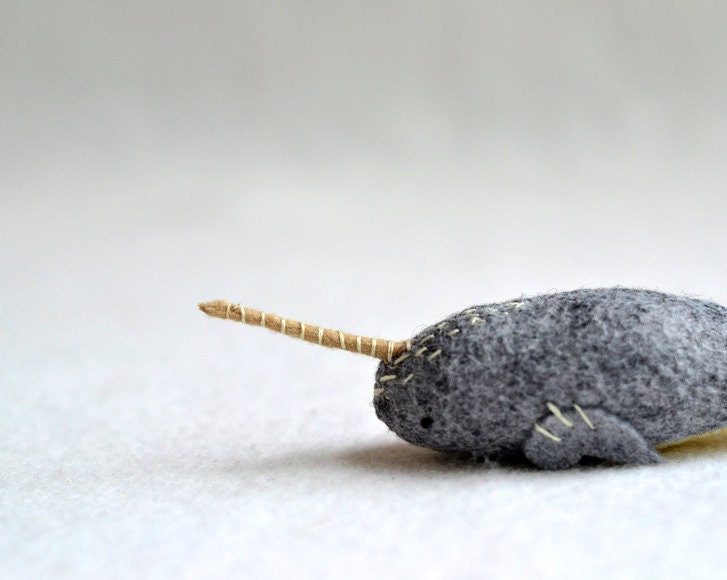 baby narwhal - narwhal soft sculpture plush by royalmint