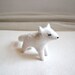 all white arctic fox - felt fox plush by royalmint
