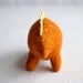 orange stegosaurus - dinosaur plush, felt soft sculpture by royalmint