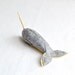baby narwhal - narwhal soft sculpture plush by royalmint