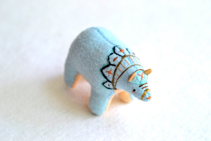 baby blue spirit bear 2 - soft sculpture animal