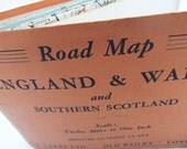 Old Road Map, England, Wales and Southern Scotland - old road map  - before Motorways, pre 1958