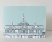 Handmade notebook - Dunoon Pier, Scotland - mint green - handmade journal - small notebook - Father's Day Gift