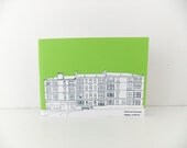 Small Glasgow journal - chartreuse journal - handmade notebook - handmade journal - small notebook - handbag notebook