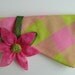 Vintage Napkins and Napkin Rings Pink and Green Flowers