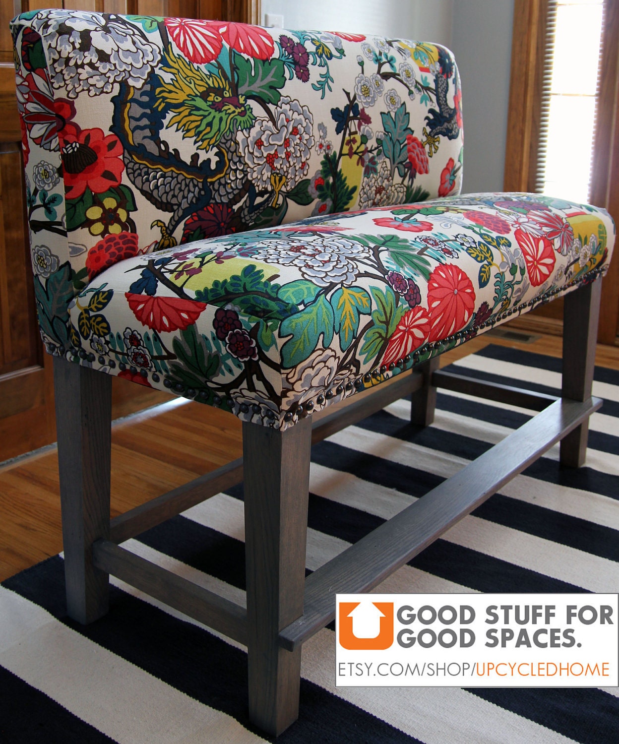 Custom Parsons Style Upholstered Table Height Bench - 52"