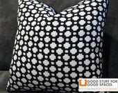 22 x 22" Designer Pillow Cover - Schumacher Betwixt in Black & White