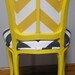 Yellow & Charcoal Chevron French Provincial Side Chair
