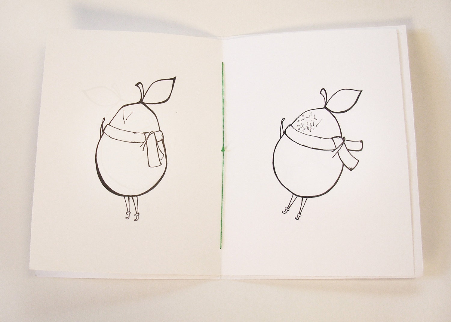 comic zine / chapbook / storybook about pears - "Winter Stroll"
