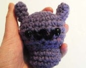 Kawaii Amigurumi Purple Bunny Rabbit Plush Toy Mr. Mustache Mini Doll