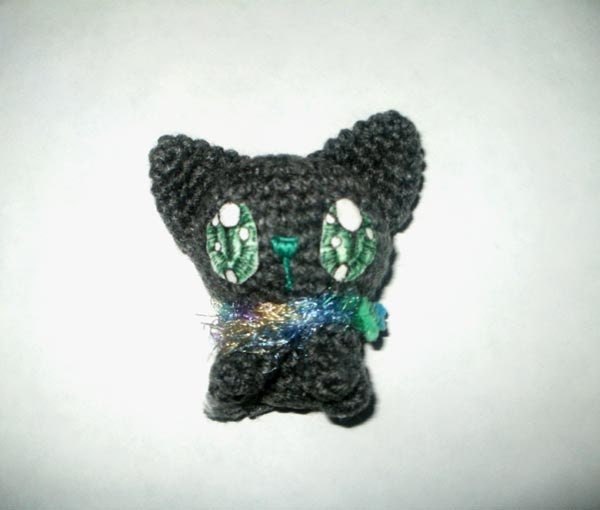 Fog the Amigurumi Gray Kitty Cat Anime/Manga-Style Kawaii Smokey Gray Plush Doll