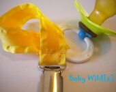 Pacifier Clip Sunshine Yellow Ruffled GIRLY - Saffron