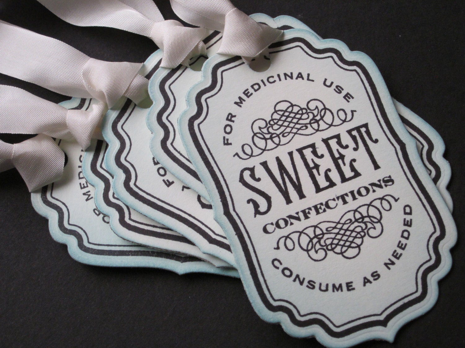 Favor Tags - Valentines Sweet Confections Tags-  set of 10