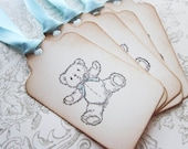 Teddy Bear Favor Tags -Baby shower tags - set of 5