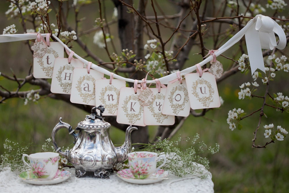 Mr & Mrs Banner for showers/weddings - Gold- Vintage Appearance (customization available) - as seen on Style Me Pretty
