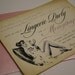 Vintage Lingerie Party Invitations/Bridal Shower/Bachelorette Party Invitations with pearlized pink envelopes -  set of 20