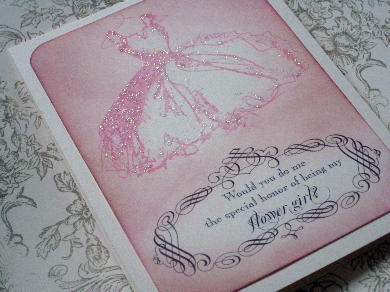 Flower girl/bridesmaid card