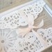 SALE:  vintage lace wedding invitation - Lace doily - featured in VOGUE UK  - Boxed invitation - Lillian Collection-  Sample