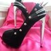 High Heel Platform Spiked Women Shoes Black size 8...A SpikesByG Design...S A L E