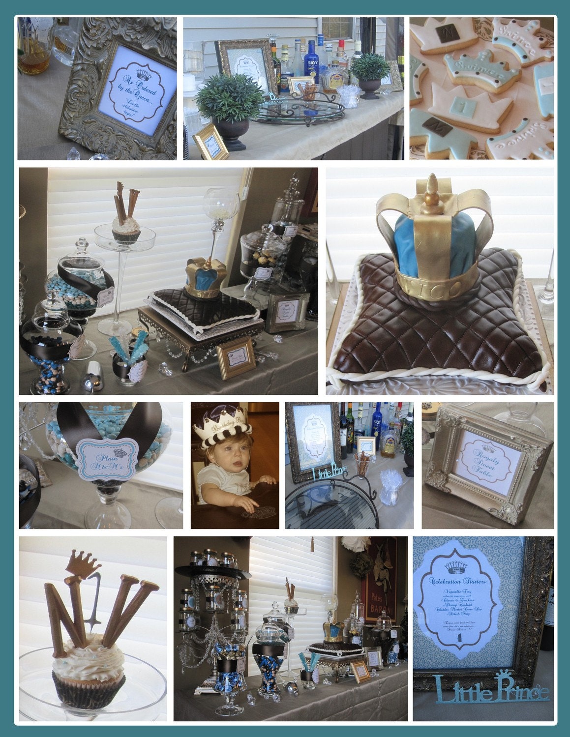 PRINTABLE (Water Bottle Wraps) - "Royaly Sweet Prince" Collection - Vintage, Old World Design